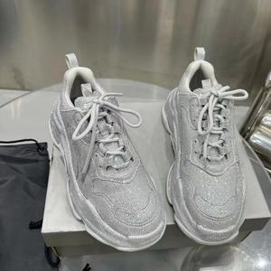 2026 Full-Diamond Classic Original Leather Fabric Chunky Sole Casual <strong>Trainers</strong> Diamond-Studded <strong>Sparkle</strong> - Product Image 3