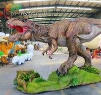 Modèle réaliste de dinosaure Tyrannosaurus Rex grandeur nature pour les attractions des parcs à thème en plein air