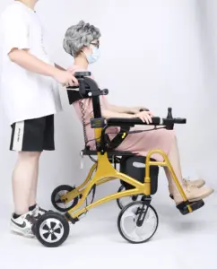 MIJO MR01|3 in 1 Rollator Walker/Electric Wheelchair/Transport Chair with Seat Multifunctional Walker-Driving Electric Scooter