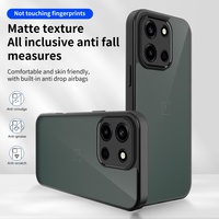 Coque pour OnePlus Nord 6 5G Version Globale, Ultra Fine, Cadre en TPU Souple, Dos en PC Noir Mat Transparent, Protection Antichoc pour Téléphone