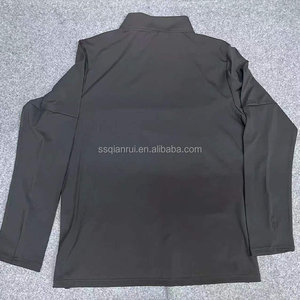 T-shirt de sport pour homme à col zippé, manches longues semi-zippées et tissu respirant, idéal pour l'entraînement de football - Product Image 4