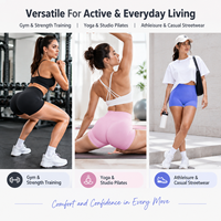 Shorts de yoga côtelés sans couture pour femmes, shorts de sport et de cyclisme, contrôle abdominal, extensibles dans quatre directions, en nylon extensible