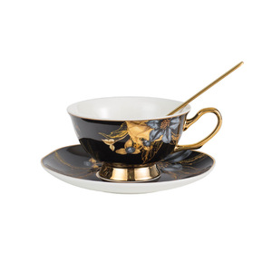 Juego de Taza y Platillo de Cerámica Europea de Alta Estética, en Forma de Corazón, Multicolor, Resistente al Calor, Duradero, para el Té de la Tarde - Product Image 5