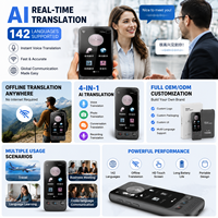 Dispositivo Asistente de Comunicación con IA, Traducción en Tiempo Real, 142 Idiomas, Traductor de Voz y Fotos, Traductor Inteligente Fuera de Línea
