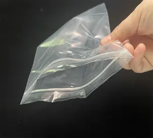 Individuelle PE-Kunststoff-Späcke mit Reißverschluss durchsichtiger selbstklebender Versiegelung mit Logo Reißverschlussverschluss für Lebensmittel Snacks Verpackung