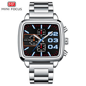 जी ओएम वर्ग बड़े चेहरे क्वार्ट्ज रिस्टवॉच स्टेनलेस स्टील स्ट्रैप 0314 मिनी फोकस - Product Image 4