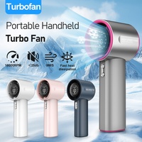 Ventilador Portátil de Mano 2025 con 100 Velocidades de Viento, Pantalla Digital, Carga USB y Batería de Larga Duración