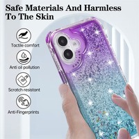 Coque Arrière Hybride de Luxe à Paillettes Dynamiques Effet Sable Mouvant pour iPhone 18 17 16 15 14 13 12 11 Pro Max Pro 7 8 Plus XR SE – Housse Robuste