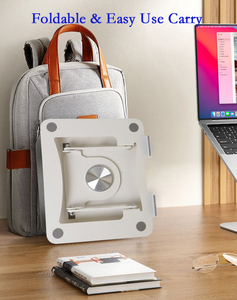 Soporte Metálico Plegable y Giratorio de 360° para Laptop, con Altura Ajustable, para Oficina, Compatible con Laptops de Menos de 17 Pulgadas - Product Image 6