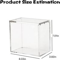 Boîte de présentation personnalisée en acrylique, design magnétique transparent, anti-âge, écologique, pour figurines de dessins animés, épaisseur 8mm 5mm