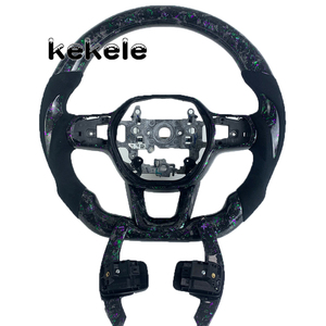 Volante Deportivo Personalizado con LED RPM, Color Morado y Verde, de Fibra de Carbono Forjada, para Honda Civic Accord 2021 2022 <span class=keywords><strong>2023</strong></span> 2024 - Product Image 1