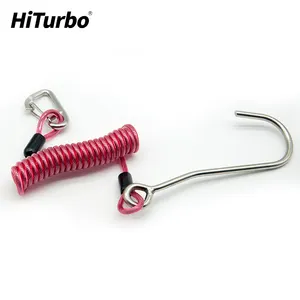 Hitrurbo Thiết Bị Lặn Thép Không Gỉ Lặn Dòng Chảy Móc Mùa Xuân Rope Telescopic Hook Single End Bảo Vệ Scuba Diving Hook