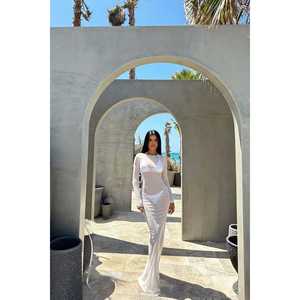 Robe de plage en tulle blanc Eliza, chic, pour couvrir le maillot de bain - Product Image 5