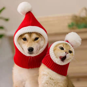 New Design Christmas <strong>Dog</strong> Beanie Hat Eco-Friendly Striped <strong>Pattern</strong> Spring/Winter Warm <strong>Knitted</strong> for New Year Party - Product Image 2