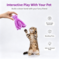 Jouet pour chat en peluche pieuvre avec herbe à chat, jouet interactif doux pour chaton, jouets à mâcher moelleux et froissés pour chats d'intérieur, 3 couleurs disponibles