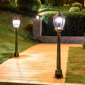 Farola de poste de una sola cabeza para decoración de entrada, luz de poste para jardín y entrada de vehículos, iluminación exterior y diseño de circuitos 80 - Product Image 4
