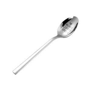 Cuchara de Mesa de Acero Inoxidable de Diseño Moderno, Color Plateado, con Texto Personalizado Gratuito, Regalo de Boda o Uso en Restaurantes, Metal Pulido Espejo - Product Image 4