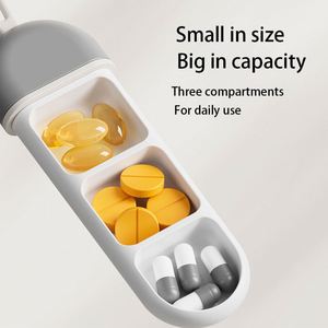 Portable Rotatable Eco-Friendly Multifunction <b>Pill</b> <b>Box</b> Split Cell Medicine Case Weekly Medicine Container Durable Rectangle PC - Product Image 2