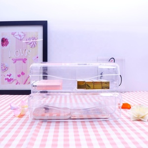 Acryl <span class=keywords><strong>2</strong></span> Schubladen Kosmetik Bilden Organizer Klar Kunststoff ätherisches öl lagerung <span class=keywords><strong>box</strong></span> - Product Image 3