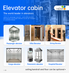 Cabina Ascensore <span class=keywords><strong>NOVA</strong></span> in Acciaio dal Design Contemporaneo per Uso Residenziale e Ufficio, Sistemi Idraulici e a Trazione, Garanzia di 1 Anno - Product Image 2