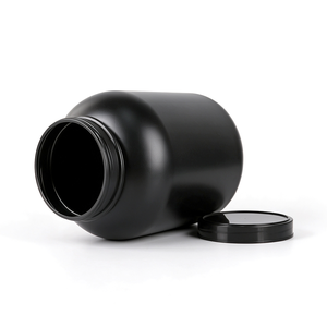 Bouteilles en plastique HDPE noir et rouge de 7500 ml et 5600 ml pour poudre de protéines, compléments alimentaires, avec bouchon à vis. - Product Image 3