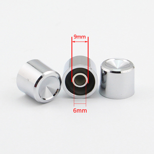 BES inteligentes tapa 6mm medio eje 19mm diámetro alta 16 mando giratorio CD raya: aluminio tapa de pomo de plástico - Product Image 5