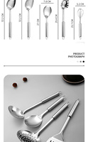 Ensemble d'ustensiles de cuisine avec spatule Gadgets de cuisine Outil de cuisine Cadeau Ensemble d'ustensiles de cuisine en acier inoxydable