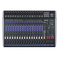 Console de mixage audio professionnelle EX 8, 12, 16 canaux avec égaliseur 3 bandes, MP3/USB/carte SD, sorties doubles métalliques pour les performances sur scène