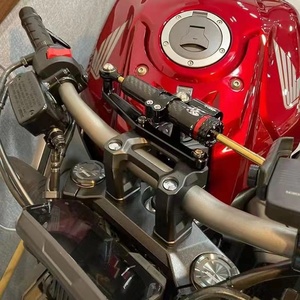 Stabilisateur de direction réglable pour motos multi-marques, texture en aluminium carbone - Product Image 4