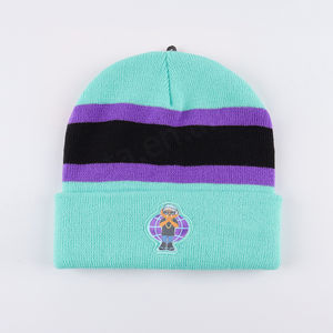 BSCI usine hiver chapeaux unisexe acrylique pull chaud manchette bonnet personnalisé imprimé Logo tricot bonnet casquette Jacquard bonnet chapeau - Product Image 1