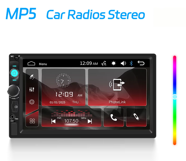 Universal 7 Inch DSP MP5 Video Player 8-Core Carplay Android Car Touch Screen GPS Bluetooth Audio Player Dashboard MP5