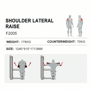 Seated Shoulder Raise Machine Strength Training Equipment Steel Customized <b>Leg</b> Trainer Side Lateral WD-F2005 Your Trusted - Product Image 4