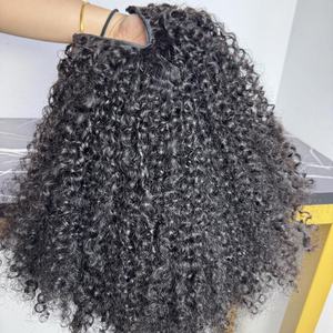 Perruque en V sans colle, fabriquée à la machine, en cheveux humains naturels, avec frange, vente en gros FH - Product Image 2