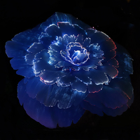 Grand éclairage décoratif intérieur/extérieur IP65 Lanterne de lotus des neiges à fleur en fibre optique rose pour la lumière commerciale des plantes de mariage