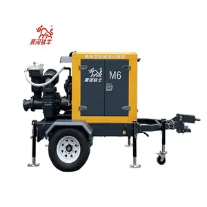 12V xi lanh đơn động cơ diesel lister M6 YC 48 25m chân không tự mồi bơm áp lực cao bơm nước 20HP với động cơ diesel