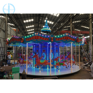 16 Asientos Parque de Atracciones Comercial Paseos Divertidos Tema de Lujo Recinto Ferial Atracción <span class=keywords><strong>Caballo</strong></span> Merry Go Round Carrusel para Niños Adultos - Product Image 4