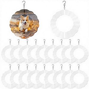 Molinetes de Viento para Sublimación de 8 Pulgadas, 20 Unidades, en Blanco, de Doble Cara, para Jardín, de Aluminio, para Sublimación - Product Image 1