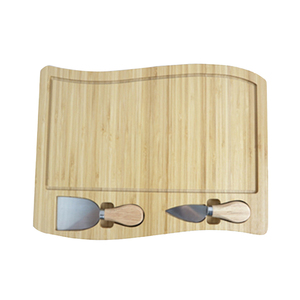 <span class=keywords><strong>2022</strong></span> nuevo diseño al por mayor Mini cuchillo de tabla de queso con forma de onda única tabla de cortar de queso de bambú Premium con rebanador - Product Image 1
