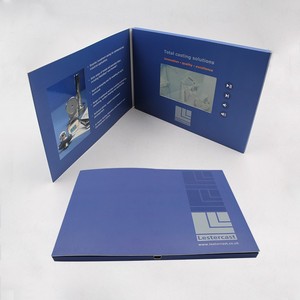 Cartes de vœux vidéo numériques personnalisées avec écrans de tailles variées, capacités de mémoire, écran LCD HD <span class=keywords><strong>en</strong></span> plastique, fonction lecteur vidéo, garantie 1 an - Product Image 1