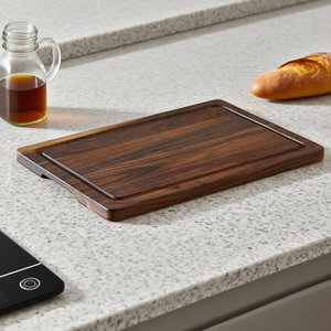 Hình chữ nhật Gỗ keo thớt với nước trái cây rãnh và bên xử lý Prep & butcher khối schneidebrett tabla de cortar - Product Image 5