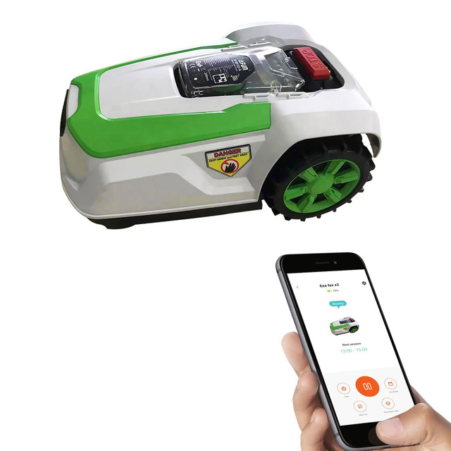 Robotic Smart Garden Battery Automatic Lawnmower Robot Grass Trimmer Cutter With Boundary Wire APP WIFI Bluetooth Control