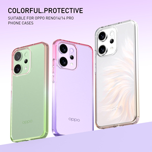 黄変防止モバイルケースハード保護カバーカラーグラデーションカスタマイズTPU Oppo Reno14Pro用バンパーケース - Product Image 2