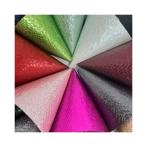 S012 Custom Metallic PU Leather Fabric Faux Snake Skin Python White Oil Resistant Glitter for Handbag Shoes