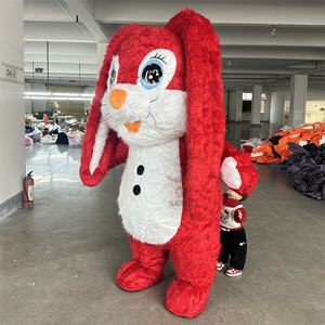 2M/2.6M/3M Costume de mascotte <span class=keywords><strong>lapin</strong></span> gonflable rouge de Pâques pour adulte Fabricant direct avec prix bon marché - Product Image 3