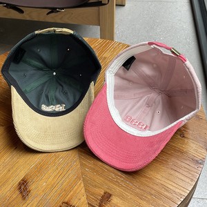 1998 Corduroy <b>Baseball</b> <b>Cap</b> Unisex Spring Autumn Shade Hat Color Block Design - Product Image 3