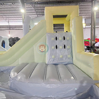 Vente en gros de châteaux gonflables commerciaux, combinés avec toboggan aquatique blanc, mini châteaux gonflables pour enfants, pour la location événementielle