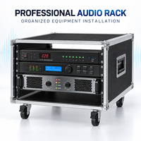 Rack d'amplificateur en aluminium blanc 4/6/8/10/12/14/16/18/20/22/24/26U, flight case pour équipement audio professionnel KTV à domicile