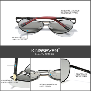 Occhiali da Sole Polarizzati Fotocromatici Vintage KINGSEVEN 2023 in Alluminio per Uomo e Donna, Occhiali da Guida 725 - Product Image 5