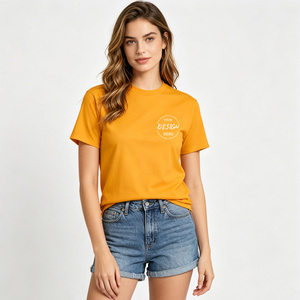 Excellent T-shirt en coton tissé à col rond, coupe classique, unisexe, nouveau design, vente en gros - Product Image 5