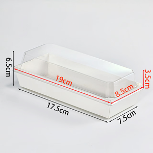 Nhà Máy Giá gói vuông hộp bánh sandwich biểu tượng tùy chỉnh bánh cookie bánh rán Takeaway Trắng charcuterie hộp với bìa trong suốt - Product Image 5